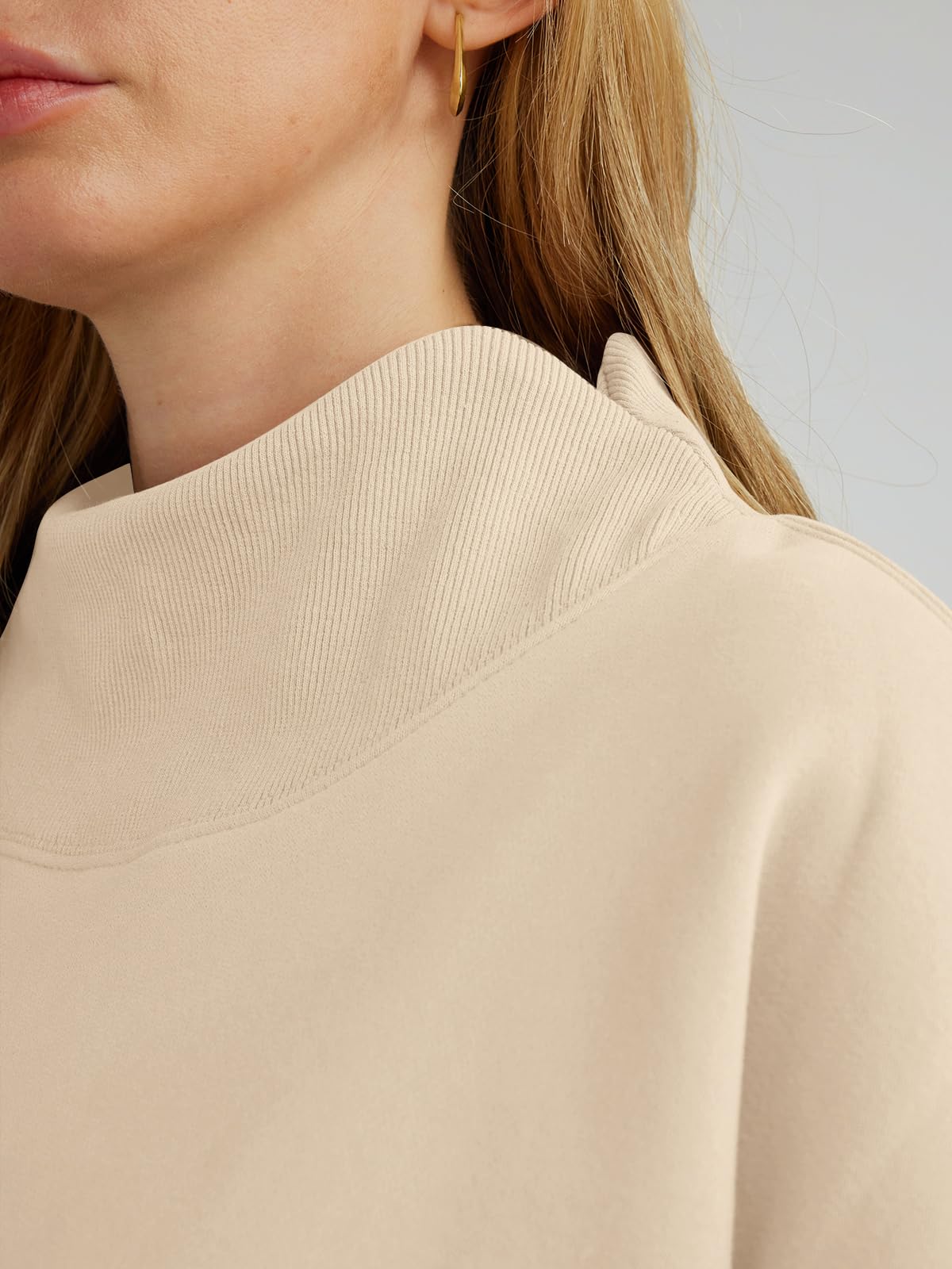 Trendy Queen Womens Oversized Sweatshirts Turtleneck Pullover Long Sleeve Hoodies Tops Fall Outfits 2024 Clothes