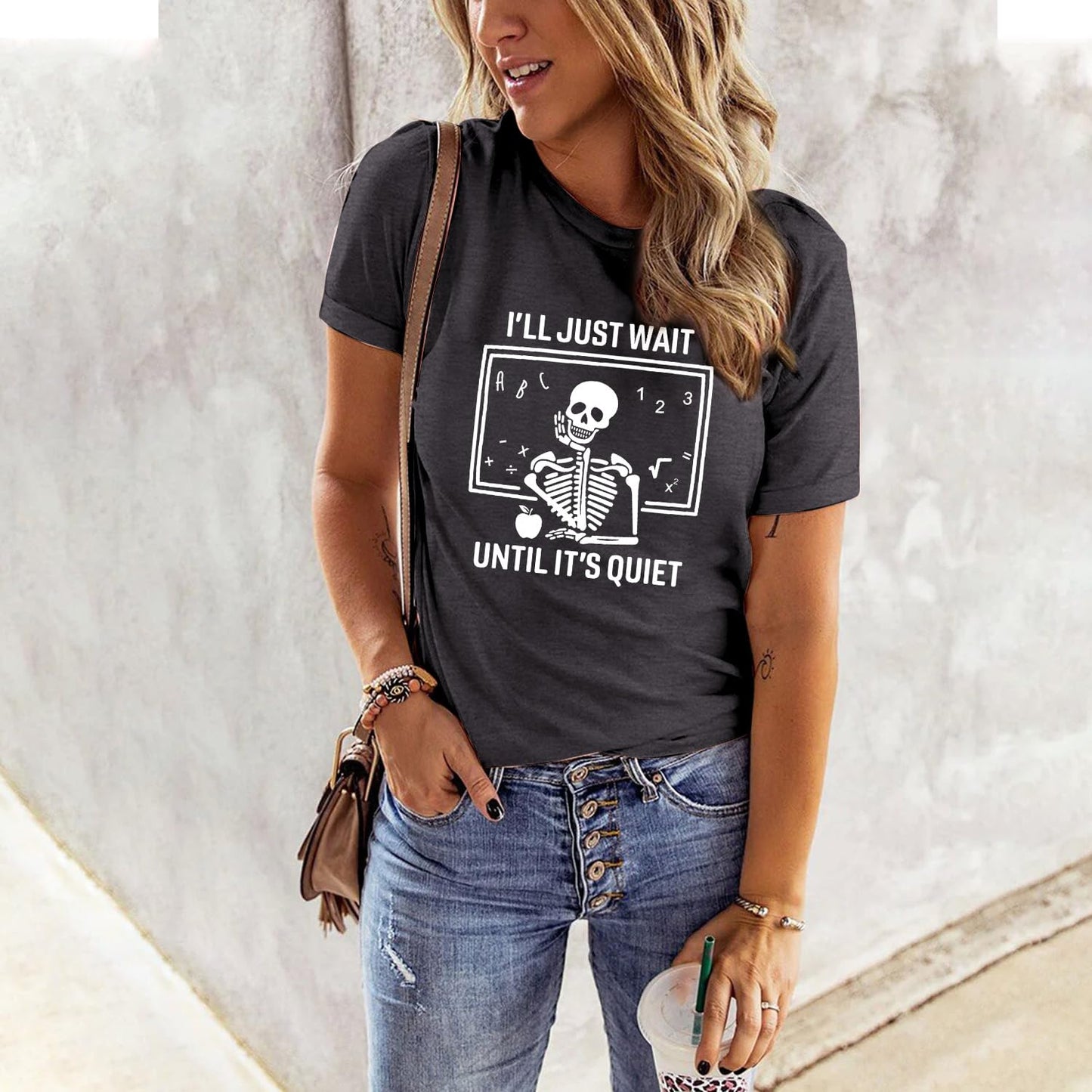 Womens Teacher Shirts Wild About Teaching Leopard Print T-Shirt Teacher Life Tee Top