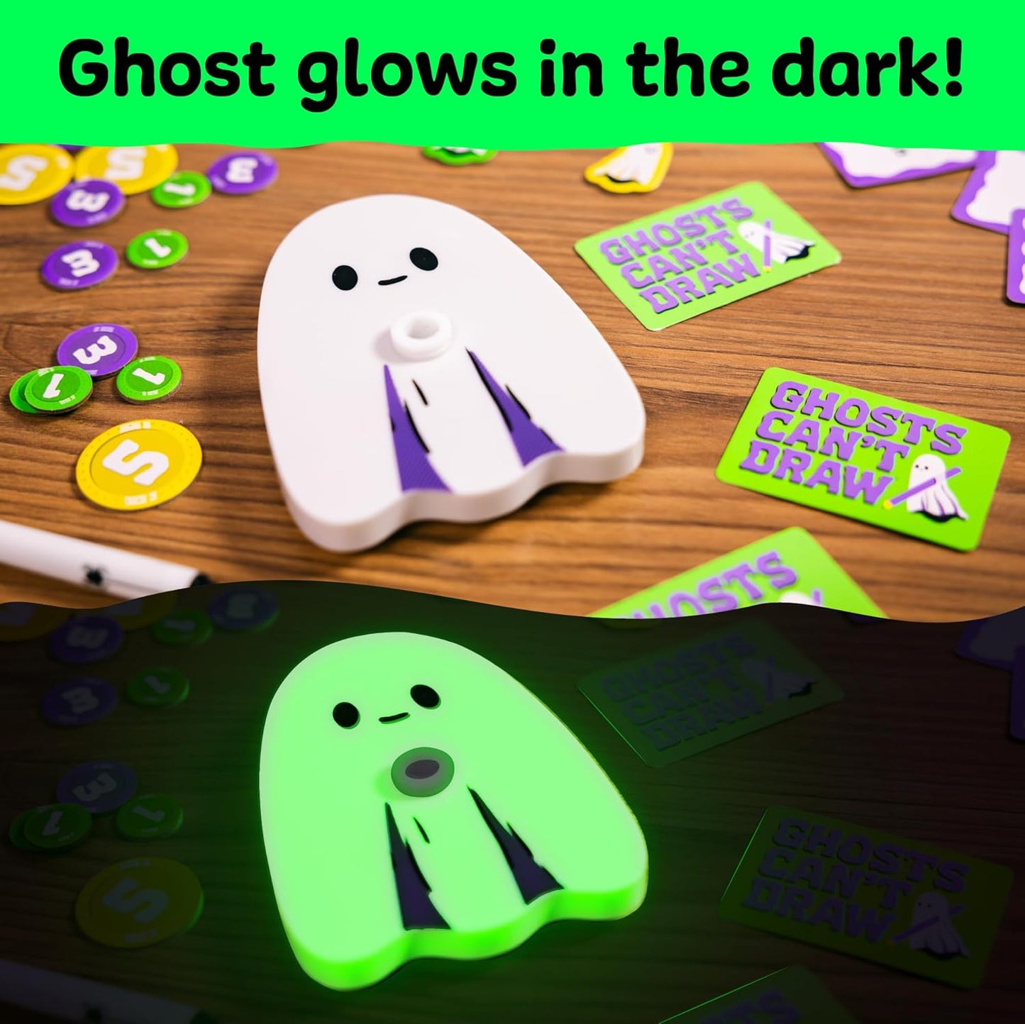 Ghosts Can't Draw: A Fun, Spooky Board Game for Kids and Adults, Perfect for Halloween, Birthday Parties and Family Game Nights