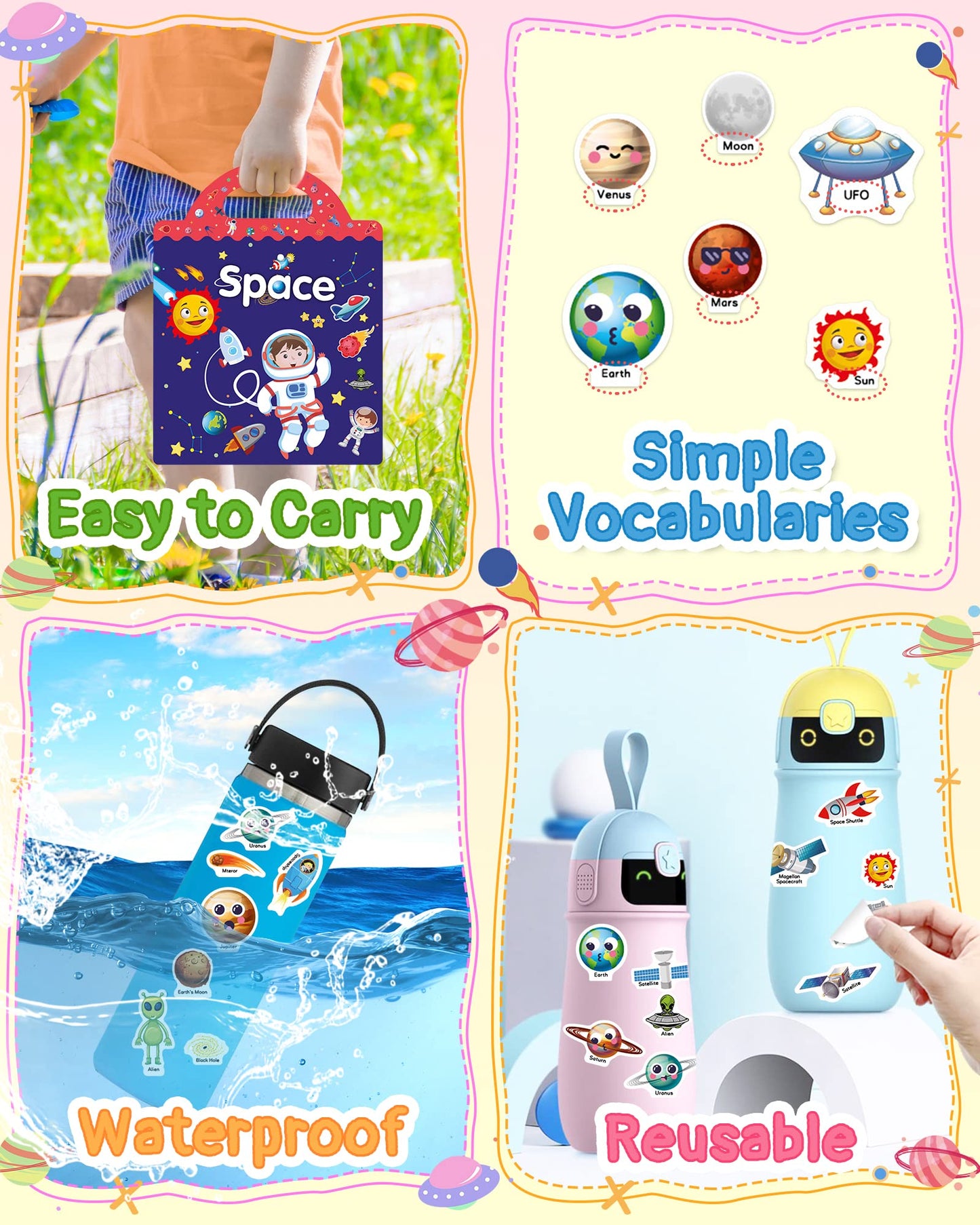 Benresive Halloween Reusable Sticker Book for Toddlers 2-4 Year, Travel Halloween Stickers for Kids, Waterproof Sticker Books for Toddlers 1-3, 38 Pcs Crafts Activities for Todddlers 1-3 2-4 3-5