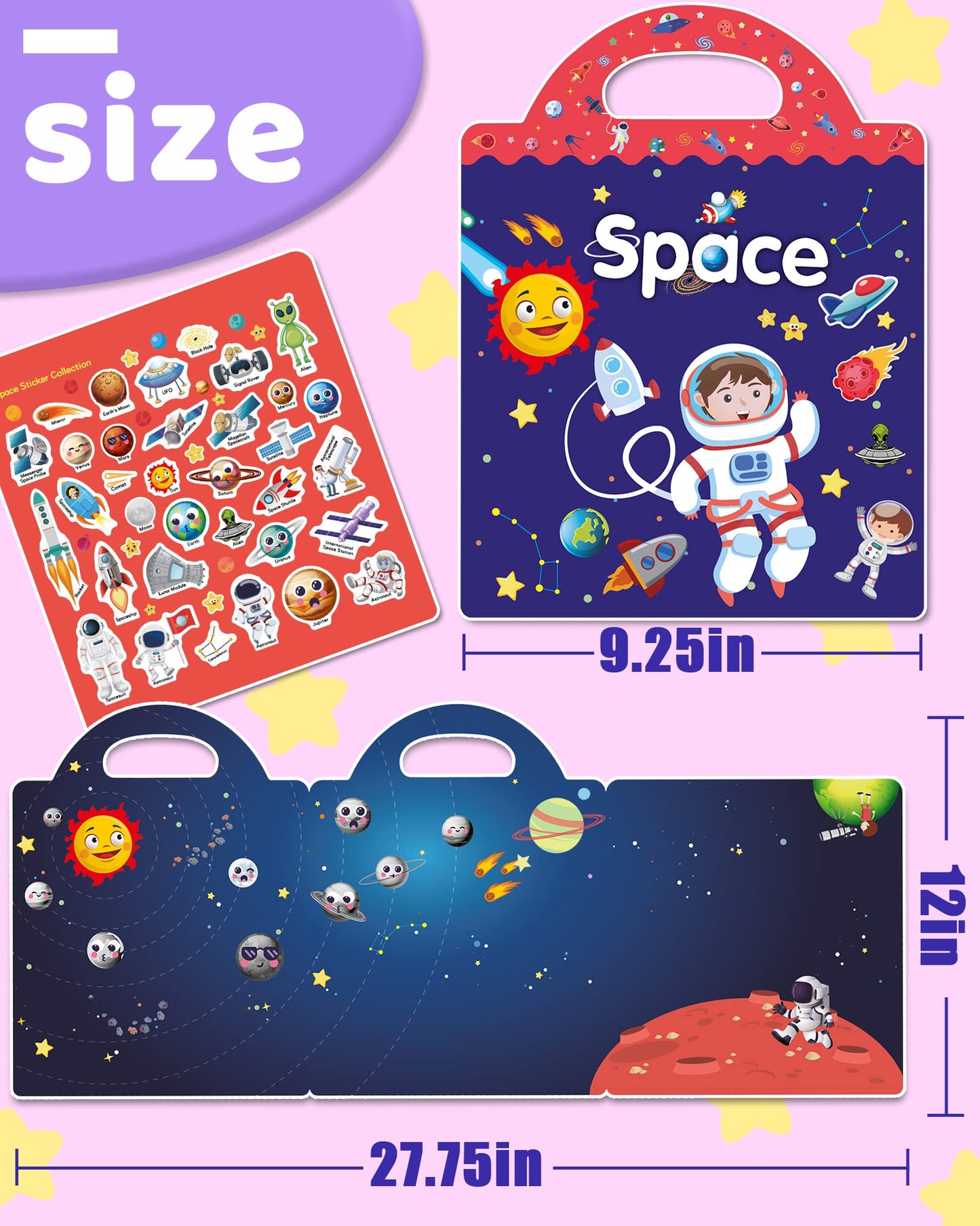 Benresive Halloween Reusable Sticker Book for Toddlers 2-4 Year, Travel Halloween Stickers for Kids, Waterproof Sticker Books for Toddlers 1-3, 38 Pcs Crafts Activities for Todddlers 1-3 2-4 3-5
