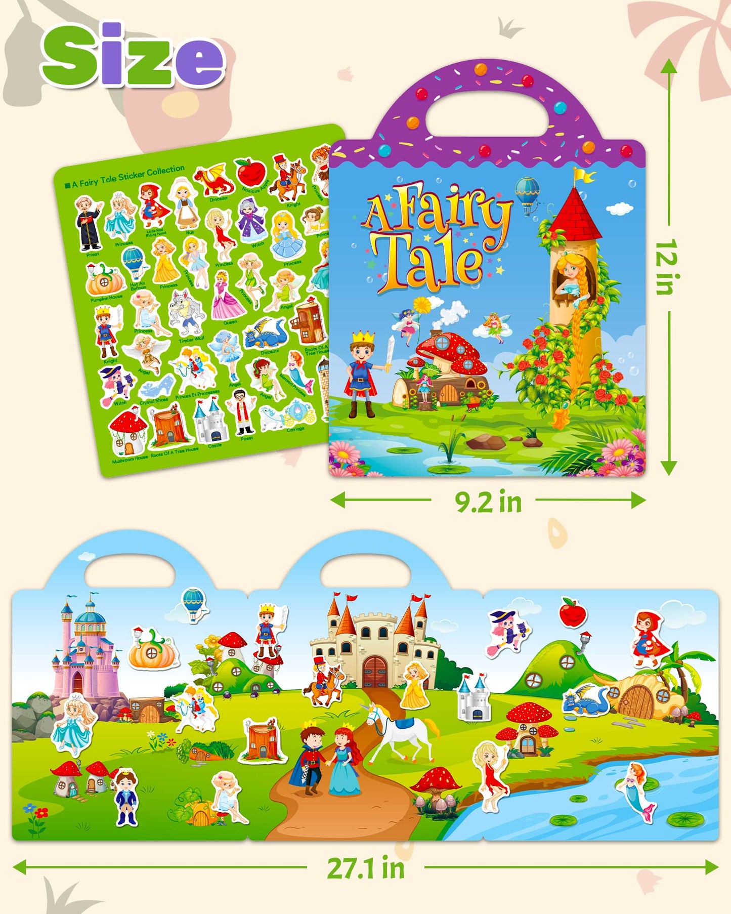 Benresive Halloween Reusable Sticker Book for Toddlers 2-4 Year, Travel Halloween Stickers for Kids, Waterproof Sticker Books for Toddlers 1-3, 38 Pcs Crafts Activities for Todddlers 1-3 2-4 3-5