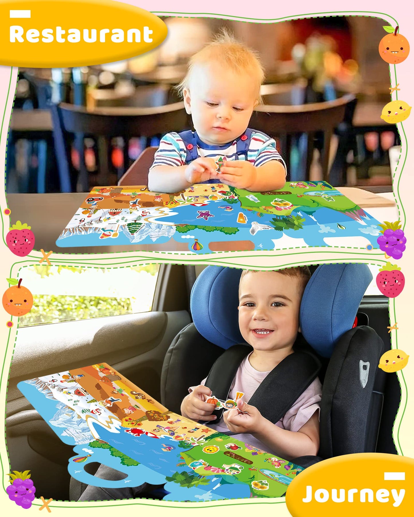 Benresive Halloween Reusable Sticker Book for Toddlers 2-4 Year, Travel Halloween Stickers for Kids, Waterproof Sticker Books for Toddlers 1-3, 38 Pcs Crafts Activities for Todddlers 1-3 2-4 3-5