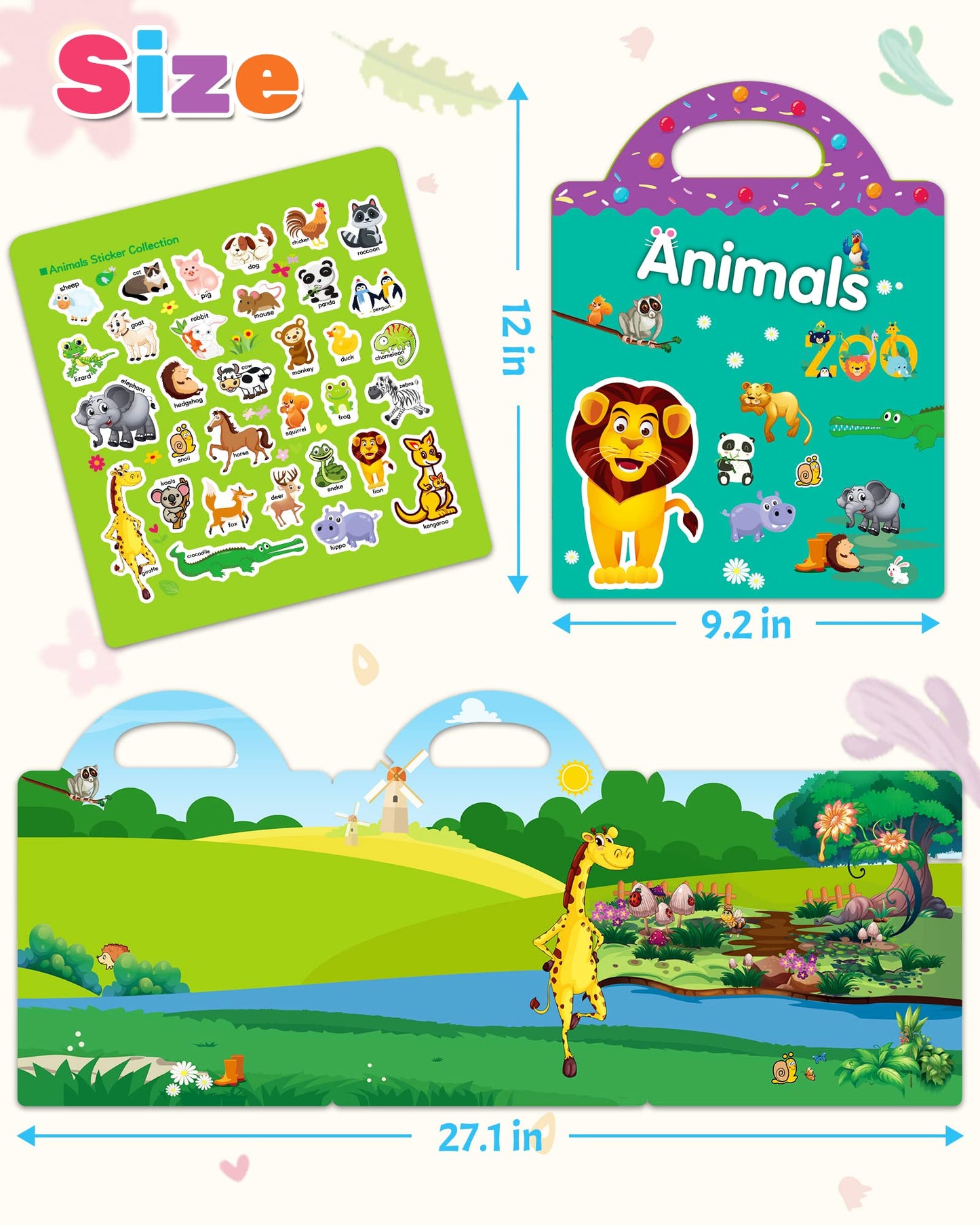 Benresive Halloween Reusable Sticker Book for Toddlers 2-4 Year, Travel Halloween Stickers for Kids, Waterproof Sticker Books for Toddlers 1-3, 38 Pcs Crafts Activities for Todddlers 1-3 2-4 3-5