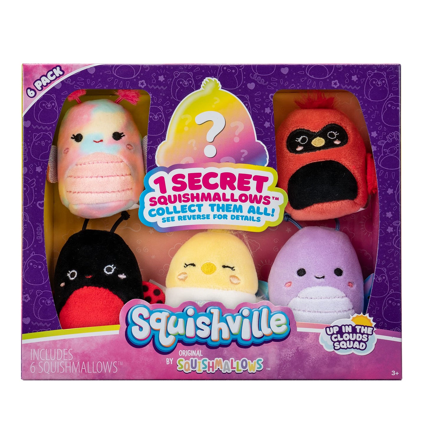 Squishville by Original Squishmallows Sweet Tooth Squad Plush - 2-Inch Bernice, Chanel, Cinnamon, Carmelita, Maya & Clara Plush - Toys for Kids