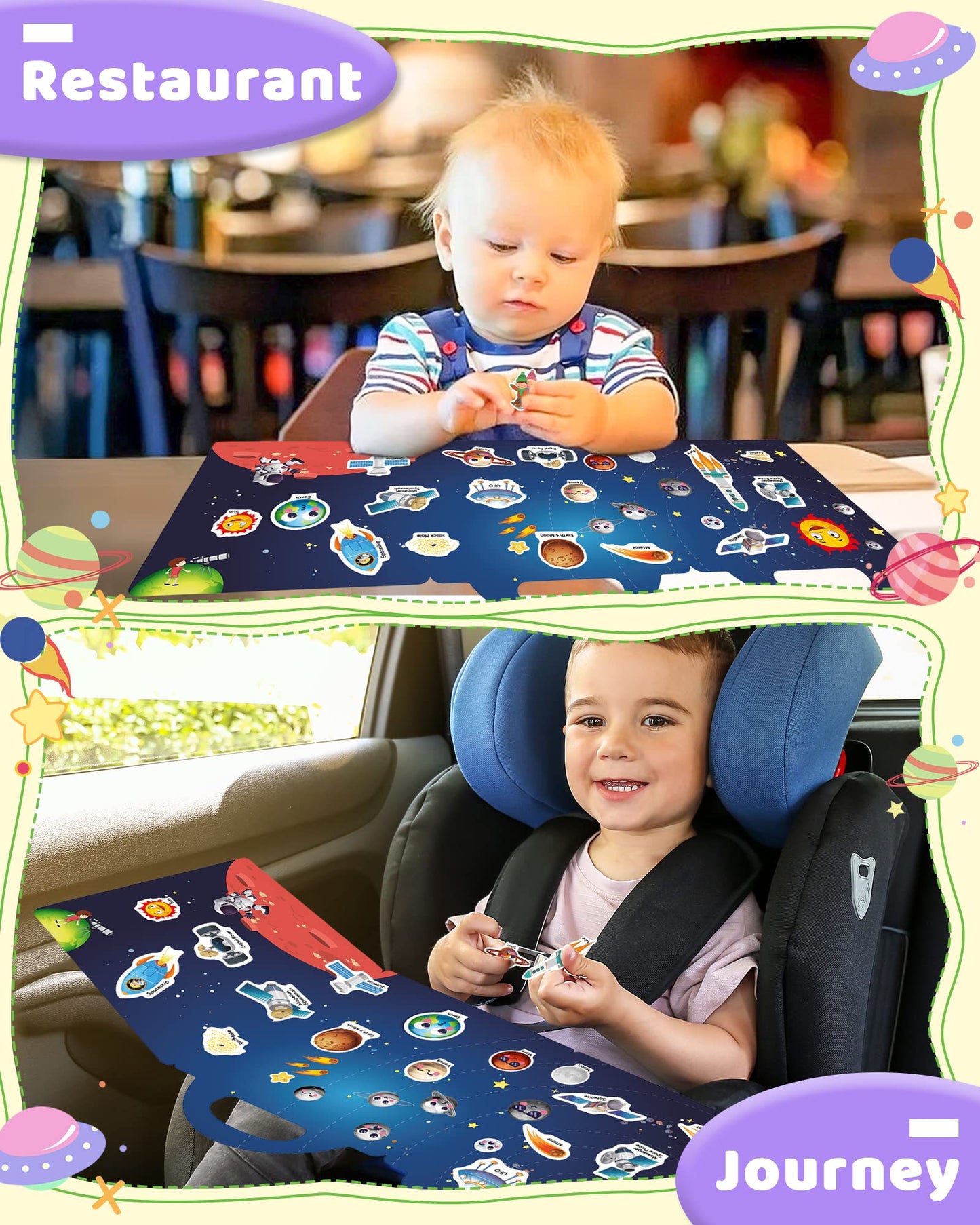 Benresive Halloween Reusable Sticker Book for Toddlers 2-4 Year, Travel Halloween Stickers for Kids, Waterproof Sticker Books for Toddlers 1-3, 38 Pcs Crafts Activities for Todddlers 1-3 2-4 3-5