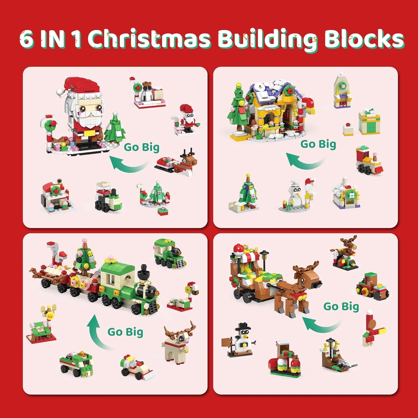 ZIZZ Advent Calendar 2024 Kids: 24 Days Christmas Building Blocks Toy Xmas Countdown Building Set Surprise Christmas Gift for Boys Girl Teen Age 6 7 8 9 10 11 12+ Years Old Christmas Stocking Stuffers