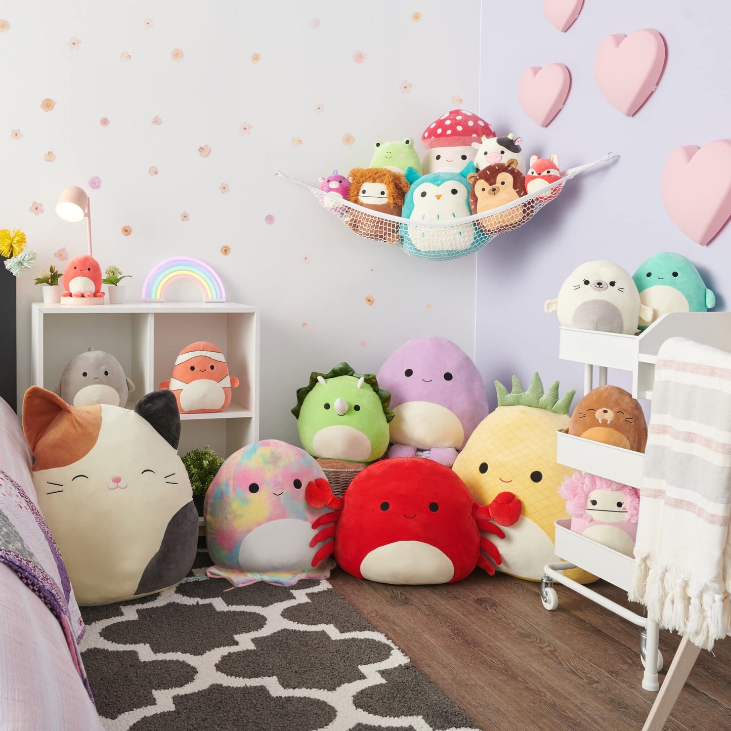Squishmallows Original 5-Inch Halloween 4-Pack – Gabin Pumpkin Axolotl, Fitzy Goblin Holding Latte, Malcolm Bat Mushroom, Ms. K Purple Clown – Official Jazwares Plush (Little)