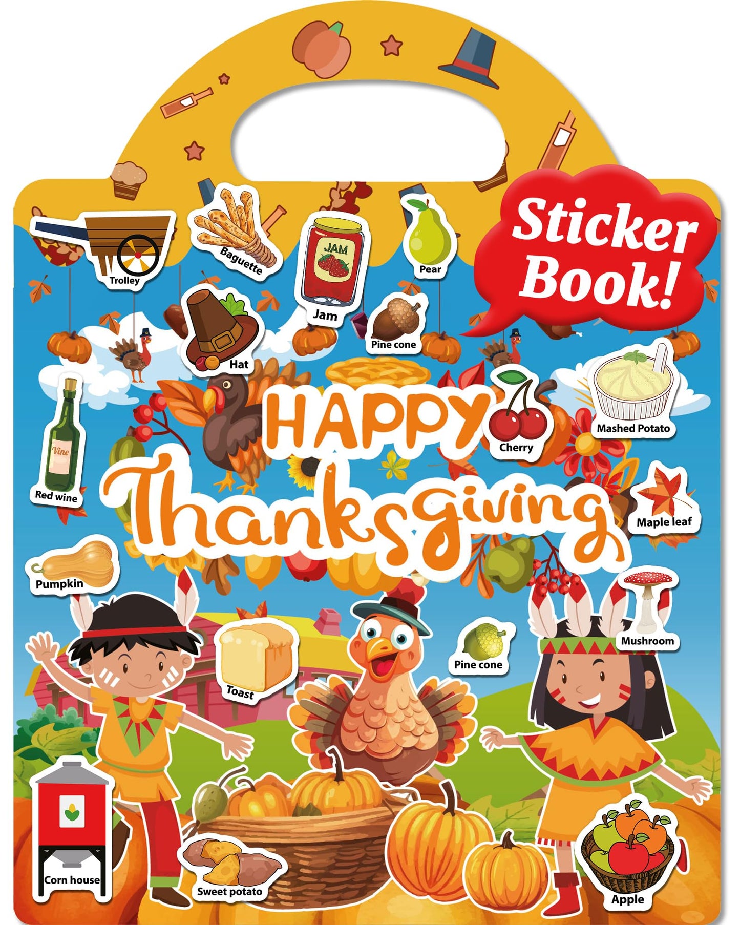 Benresive Halloween Reusable Sticker Book for Toddlers 2-4 Year, Travel Halloween Stickers for Kids, Waterproof Sticker Books for Toddlers 1-3, 38 Pcs Crafts Activities for Todddlers 1-3 2-4 3-5
