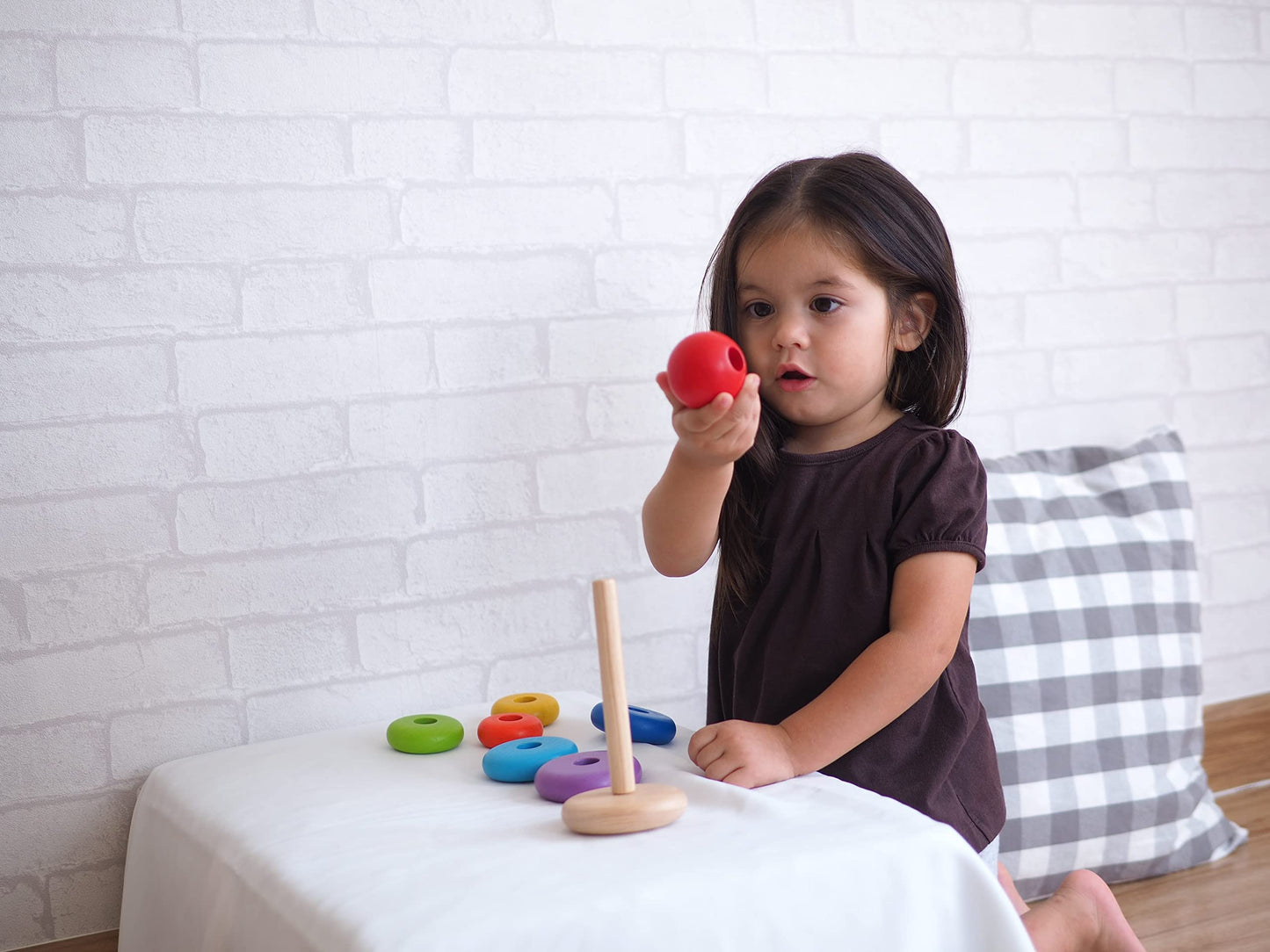 PlanToys Stacking Toys Tree Set - Chemical-Free Toddler Toys Featuring 9 Wooden Pieces