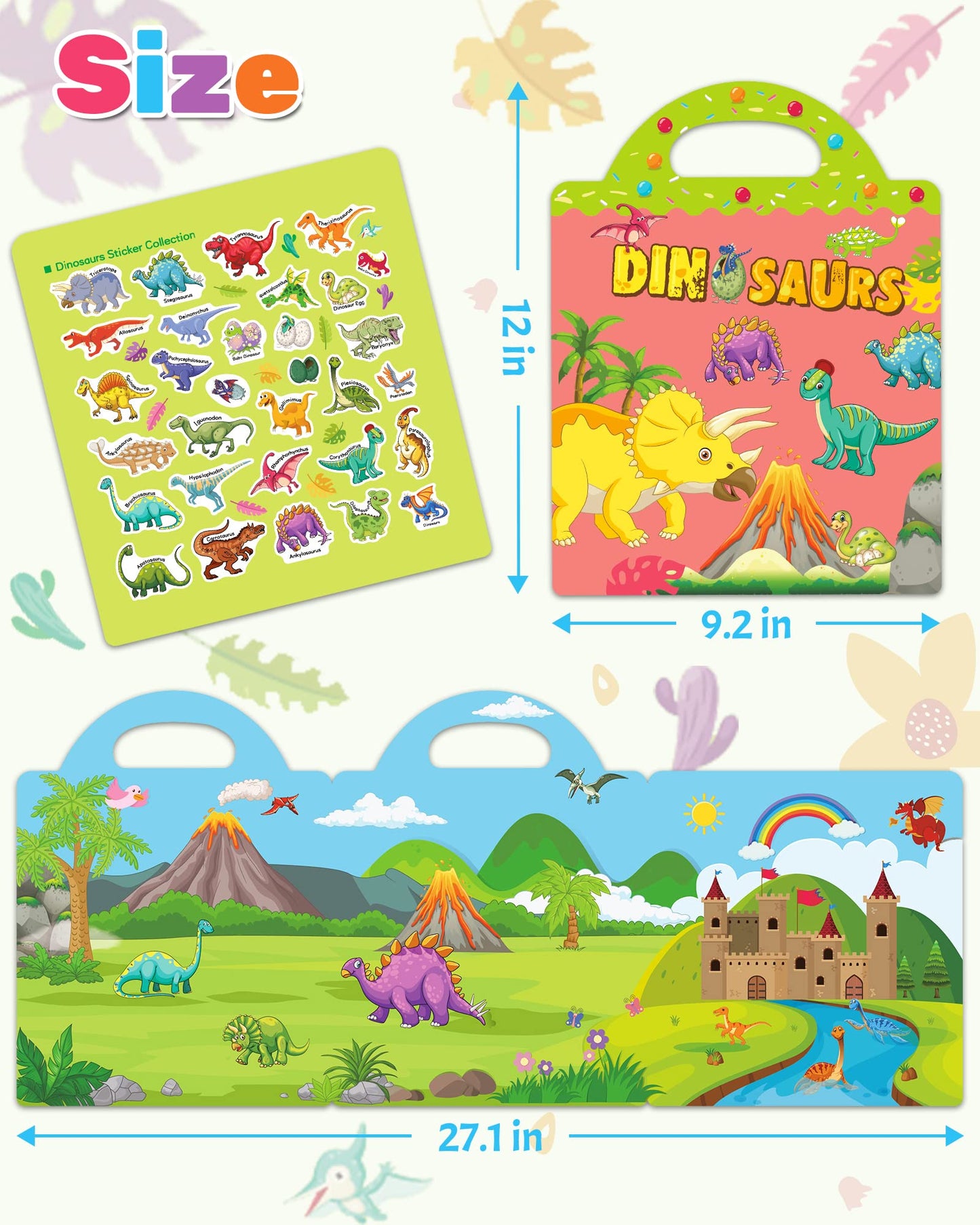 Benresive Halloween Reusable Sticker Book for Toddlers 2-4 Year, Travel Halloween Stickers for Kids, Waterproof Sticker Books for Toddlers 1-3, 38 Pcs Crafts Activities for Todddlers 1-3 2-4 3-5