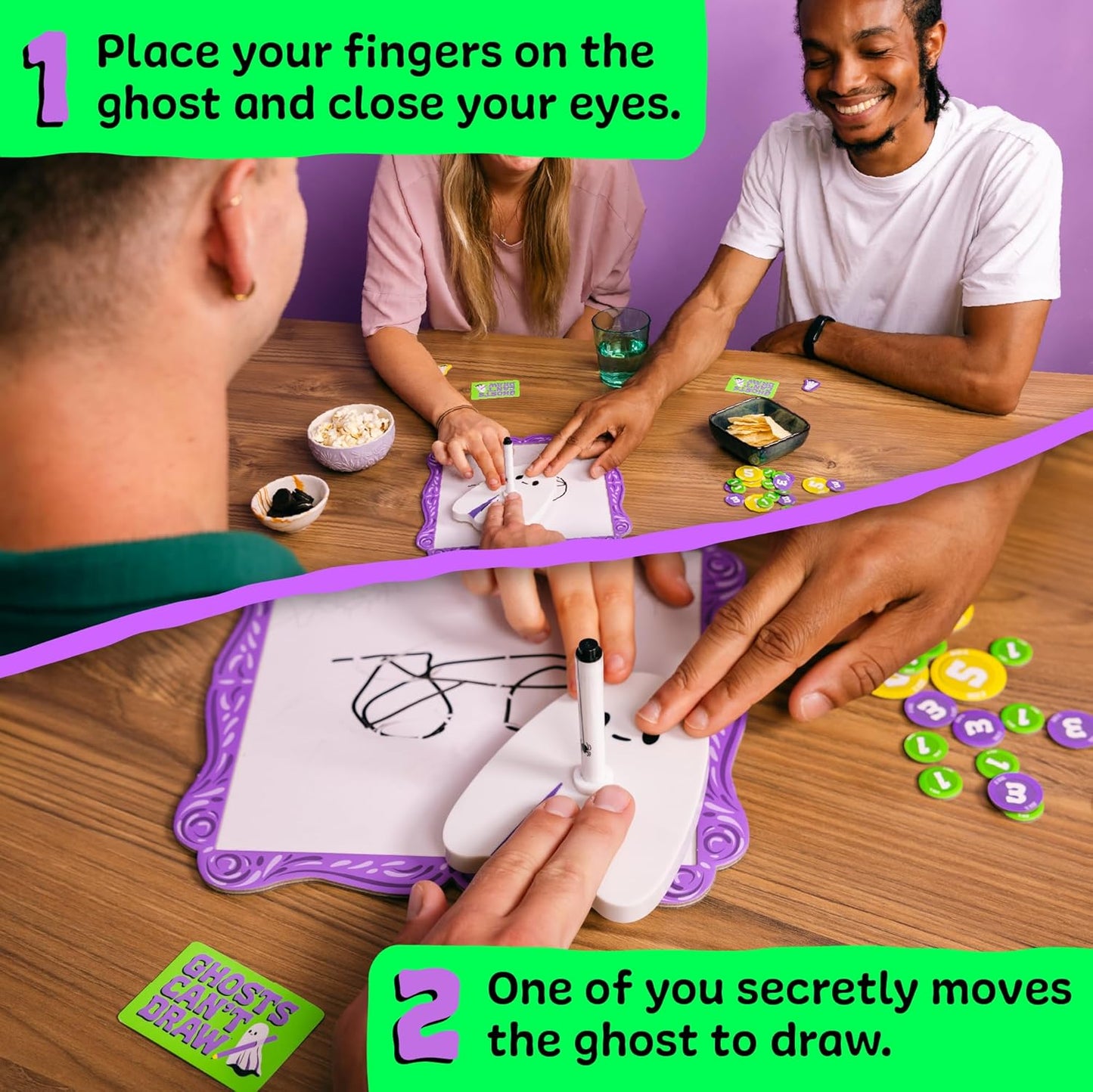 Ghosts Can't Draw: A Fun, Spooky Board Game for Kids and Adults, Perfect for Halloween, Birthday Parties and Family Game Nights