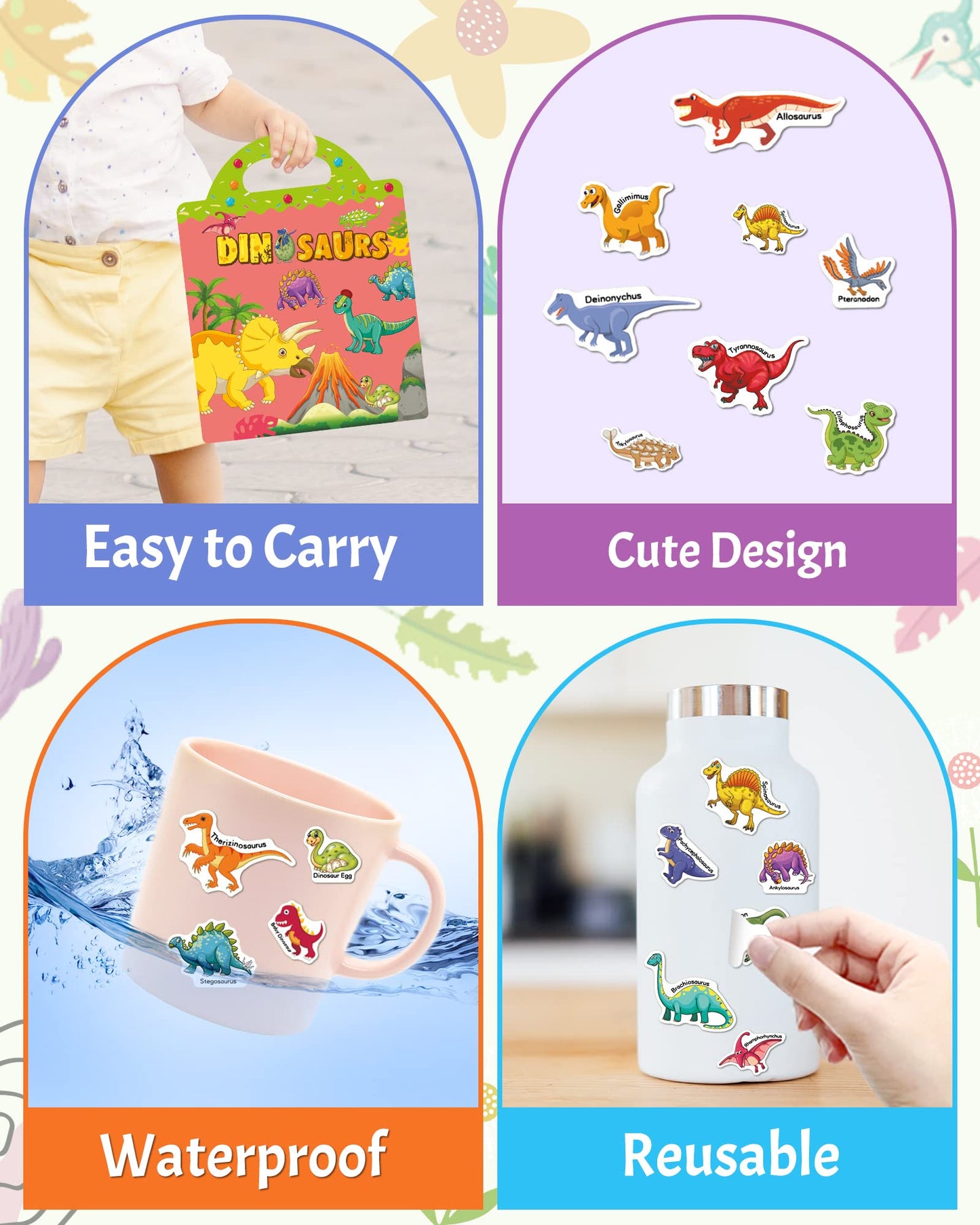 Benresive Halloween Reusable Sticker Book for Toddlers 2-4 Year, Travel Halloween Stickers for Kids, Waterproof Sticker Books for Toddlers 1-3, 38 Pcs Crafts Activities for Todddlers 1-3 2-4 3-5