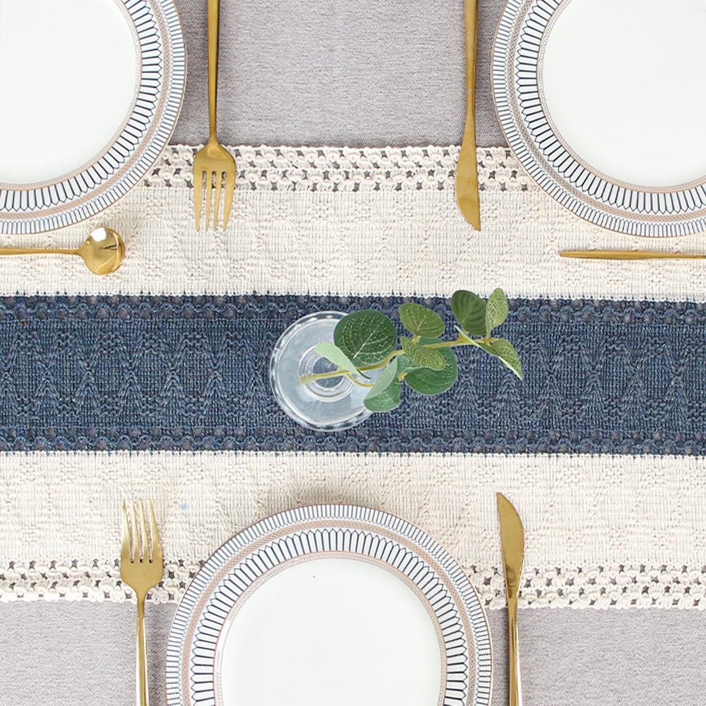 FEXIA Thanksgiving Table Runner for Home Decor with Tassels 72 Inches Long Farmhouse Rustic Boho Table Runner Macrame Burlap Fall Table Decoration for Living Room Bridal Shower(12x72 Inches)