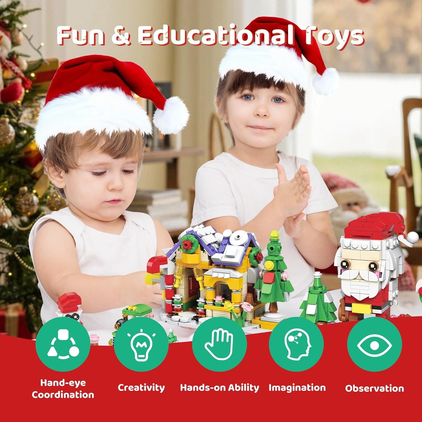 ZIZZ Advent Calendar 2024 Kids: 24 Days Christmas Building Blocks Toy Xmas Countdown Building Set Surprise Christmas Gift for Boys Girl Teen Age 6 7 8 9 10 11 12+ Years Old Christmas Stocking Stuffers