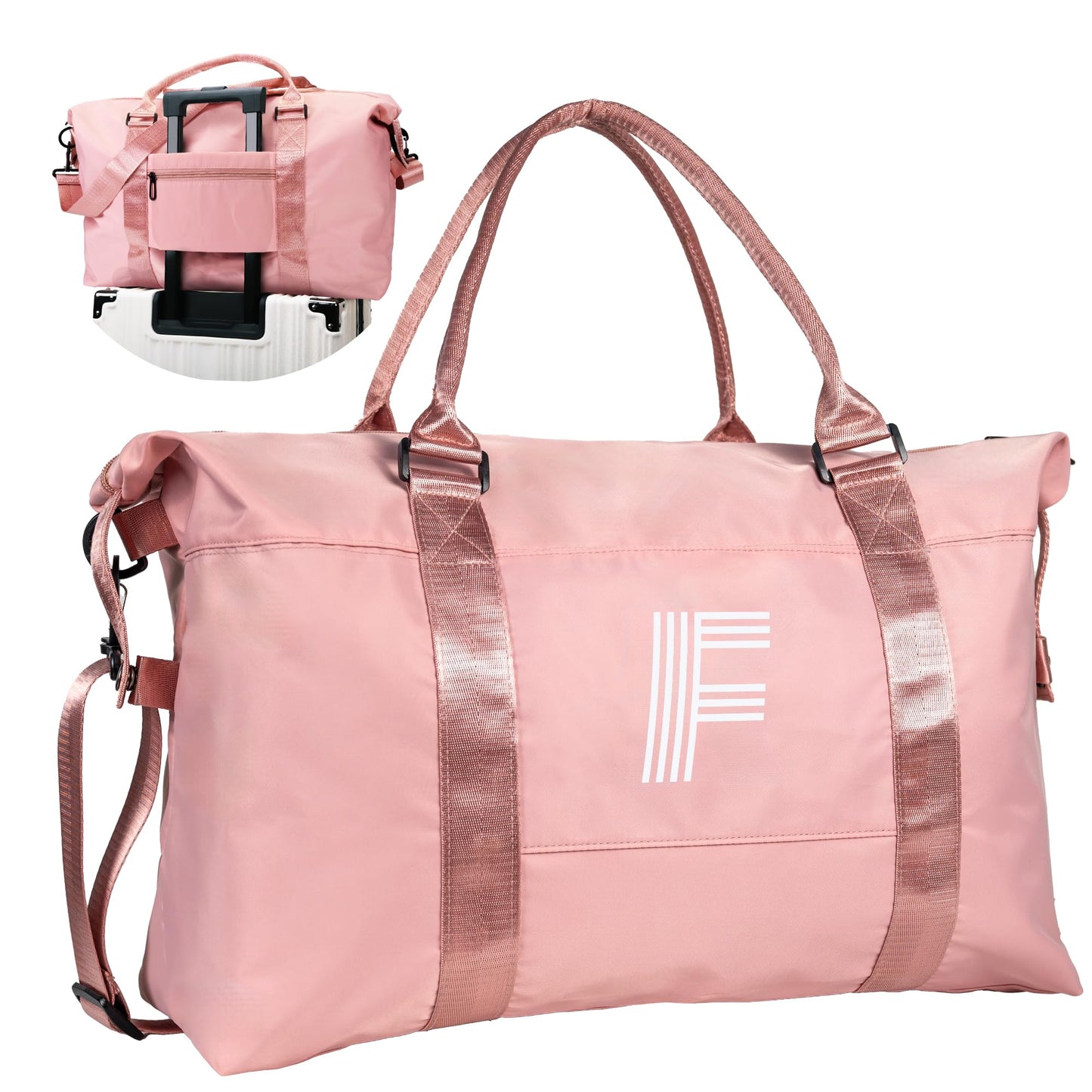 Graduation Gifts for Girls, Initial Travel Duffel Bag, Sports Bag, Personalized Weekender Bag,Monogram Overnight Bag Gift for Grandmother,Birthday Gifts Personalized Gifts (Letter M)