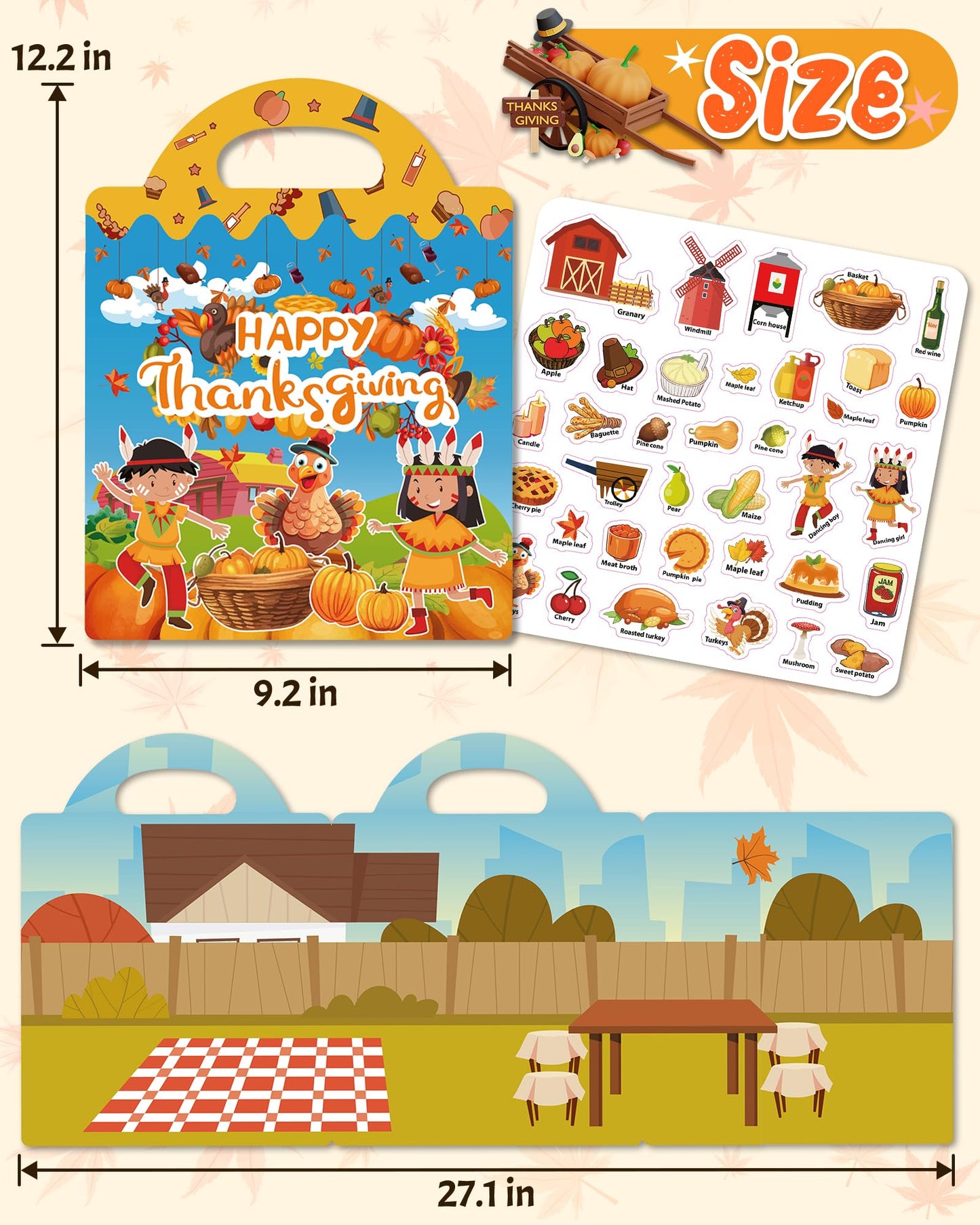 Benresive Halloween Reusable Sticker Book for Toddlers 2-4 Year, Travel Halloween Stickers for Kids, Waterproof Sticker Books for Toddlers 1-3, 38 Pcs Crafts Activities for Todddlers 1-3 2-4 3-5