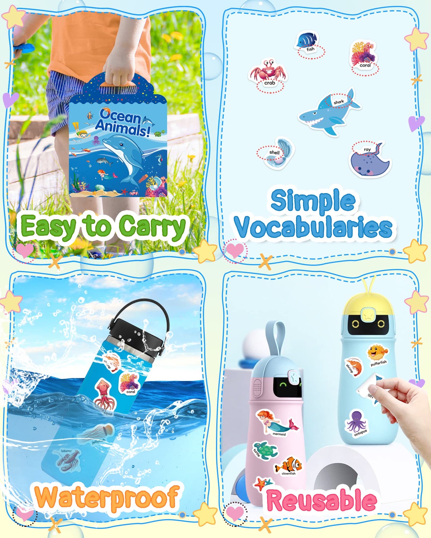 Benresive Halloween Reusable Sticker Book for Toddlers 2-4 Year, Travel Halloween Stickers for Kids, Waterproof Sticker Books for Toddlers 1-3, 38 Pcs Crafts Activities for Todddlers 1-3 2-4 3-5