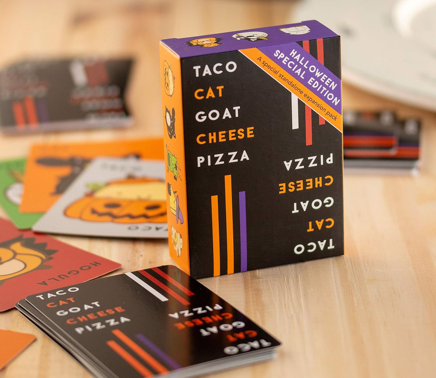 Taco Cat Goat Cheese Pizza – Halloween Edition – Halloween Party Games for Kids and Adults - Halloween Party Favors, Halloween School Party Prize, Trick or Treat Gift, Kids Ages 8+