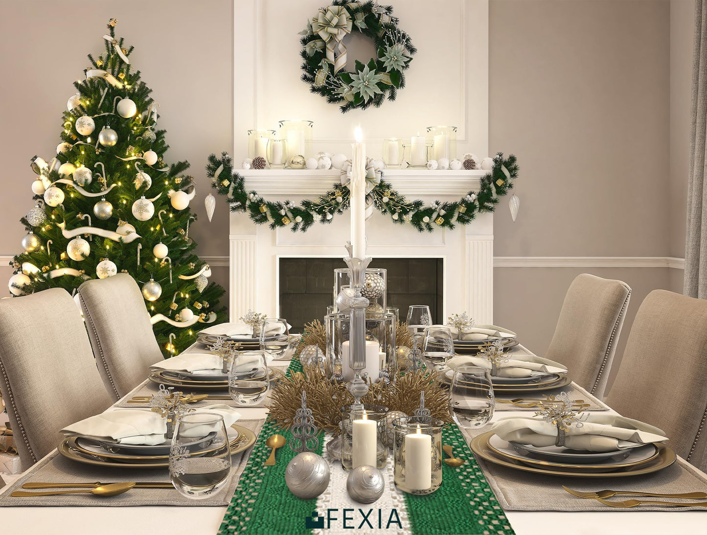 FEXIA Thanksgiving Table Runner for Home Decor with Tassels 72 Inches Long Farmhouse Rustic Boho Table Runner Macrame Burlap Fall Table Decoration for Living Room Bridal Shower(12x72 Inches)