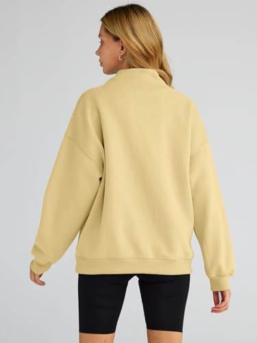 Trendy Queen Womens Oversized Sweatshirts Turtleneck Pullover Long Sleeve Hoodies Tops Fall Outfits 2024 Clothes