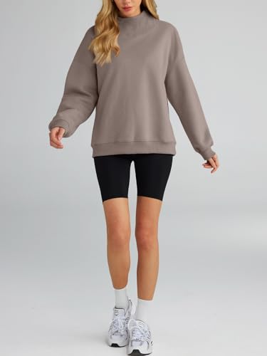 Trendy Queen Womens Oversized Sweatshirts Turtleneck Pullover Long Sleeve Hoodies Tops Fall Outfits 2024 Clothes