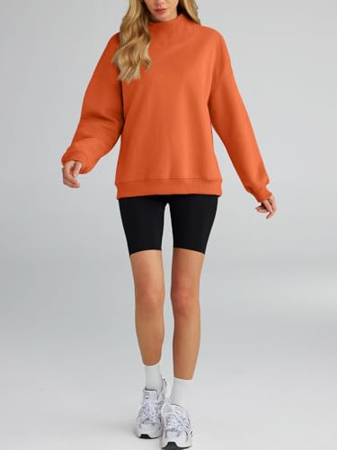 Trendy Queen Womens Oversized Sweatshirts Turtleneck Pullover Long Sleeve Hoodies Tops Fall Outfits 2024 Clothes