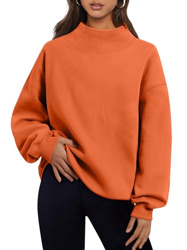 Trendy Queen Womens Oversized Sweatshirts Turtleneck Pullover Long Sleeve Hoodies Tops Fall Outfits 2024 Clothes