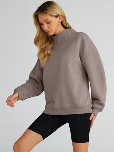 Trendy Queen Womens Oversized Sweatshirts Turtleneck Pullover Long Sleeve Hoodies Tops Fall Outfits 2024 Clothes