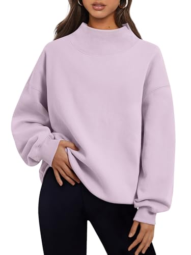Trendy Queen Womens Oversized Sweatshirts Turtleneck Pullover Long Sleeve Hoodies Tops Fall Outfits 2024 Clothes