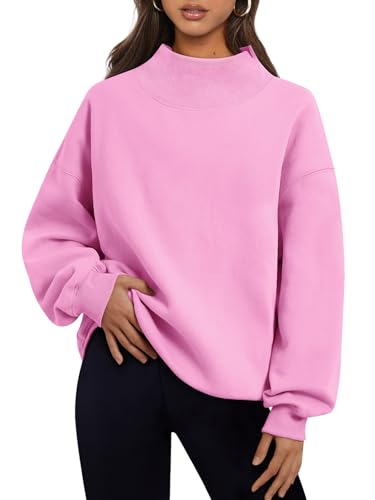 Trendy Queen Womens Oversized Sweatshirts Turtleneck Pullover Long Sleeve Hoodies Tops Fall Outfits 2024 Clothes