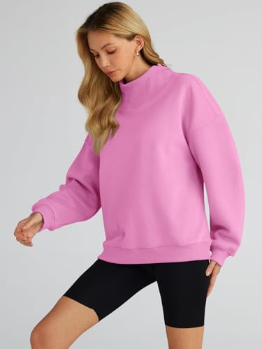 Trendy Queen Womens Oversized Sweatshirts Turtleneck Pullover Long Sleeve Hoodies Tops Fall Outfits 2024 Clothes
