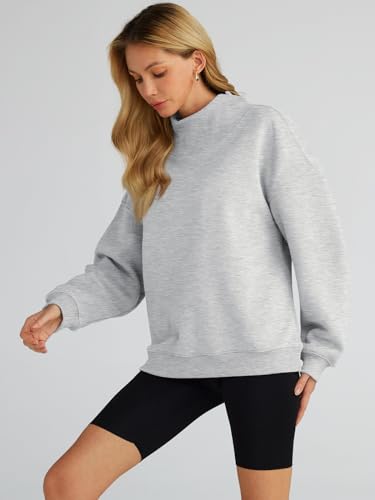 Trendy Queen Womens Oversized Sweatshirts Turtleneck Pullover Long Sleeve Hoodies Tops Fall Outfits 2024 Clothes