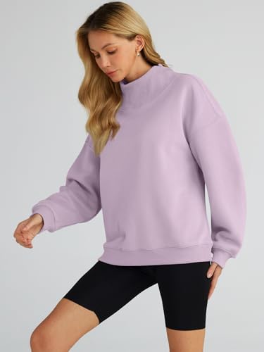Trendy Queen Womens Oversized Sweatshirts Turtleneck Pullover Long Sleeve Hoodies Tops Fall Outfits 2024 Clothes