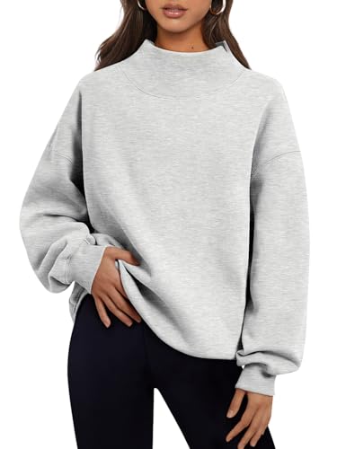 Trendy Queen Womens Oversized Sweatshirts Turtleneck Pullover Long Sleeve Hoodies Tops Fall Outfits 2024 Clothes