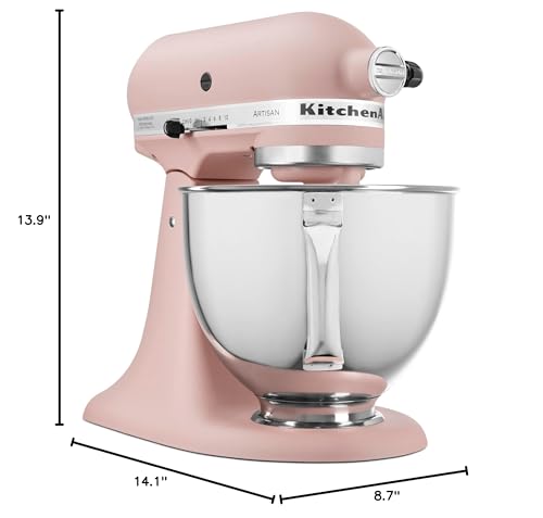 KitchenAid Artisan Series 5 Quart Tilt Head Stand Mixer with Pouring Shield KSM150PS, Removable bowl, Aqua Sky