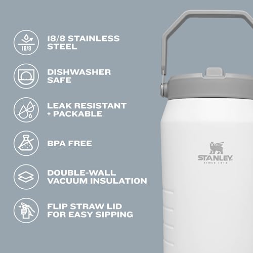 Stanley IceFlow Stainless Steel Tumbler - Vacuum Insulated Water Bottle for Home, Office or Car Reusable Cup with Straw Leak Resistant Flip Cold for 12 Hours or Iced for 2 Days, Mist, 30 OZ / 0.89 L