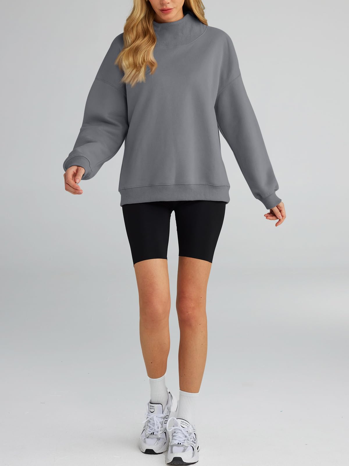 Trendy Queen Womens Oversized Sweatshirts Turtleneck Pullover Long Sleeve Hoodies Tops Fall Outfits 2024 Clothes