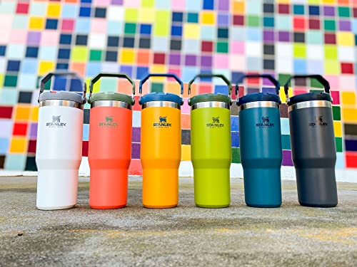 Stanley IceFlow Stainless Steel Tumbler - Vacuum Insulated Water Bottle for Home, Office or Car Reusable Cup with Straw Leak Resistant Flip Cold for 12 Hours or Iced for 2 Days, Mist, 30 OZ / 0.89 L
