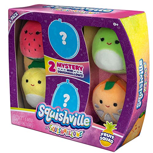 Squishville by Original Squishmallows Sweet Tooth Squad Plush - 2-Inch Bernice, Chanel, Cinnamon, Carmelita, Maya & Clara Plush - Toys for Kids