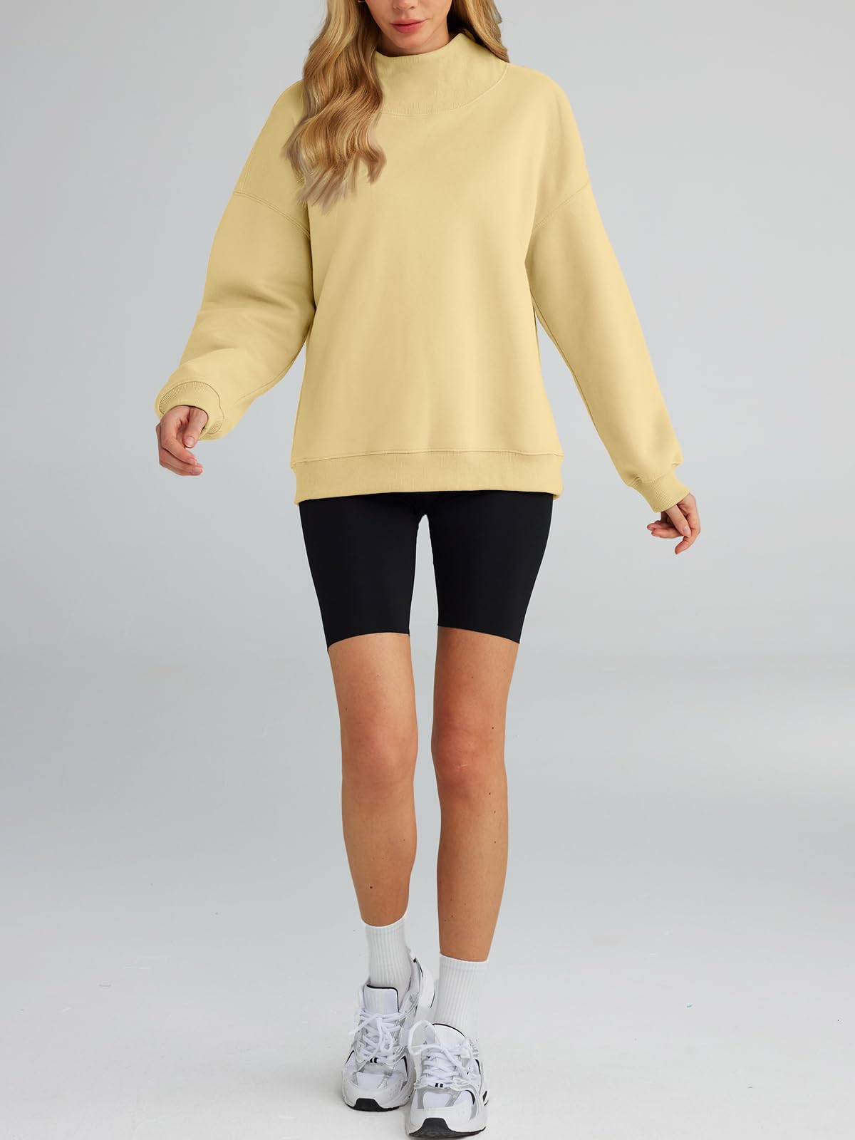 Trendy Queen Womens Oversized Sweatshirts Turtleneck Pullover Long Sleeve Hoodies Tops Fall Outfits 2024 Clothes