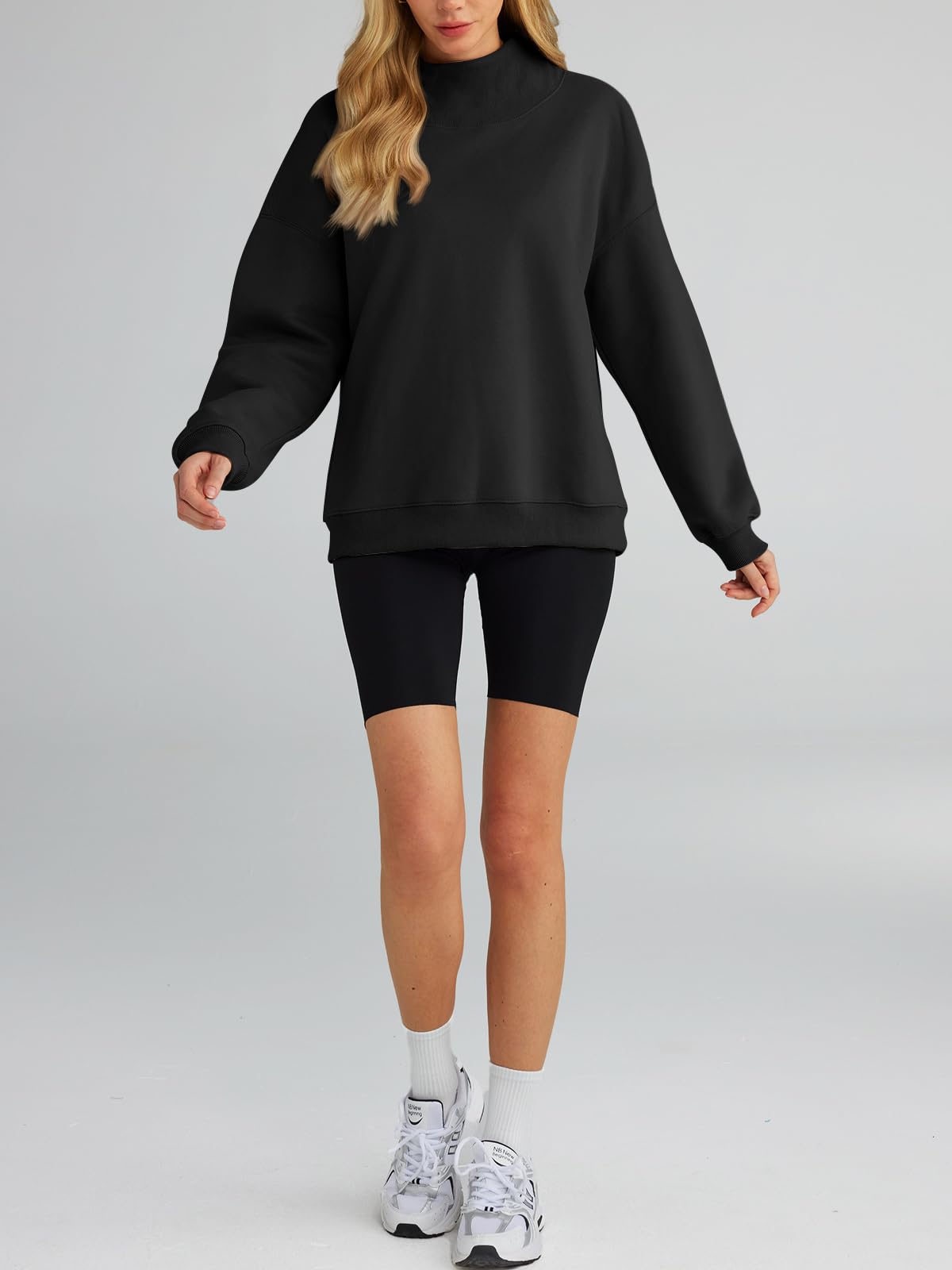 Trendy Queen Womens Oversized Sweatshirts Turtleneck Pullover Long Sleeve Hoodies Tops Fall Outfits 2024 Clothes