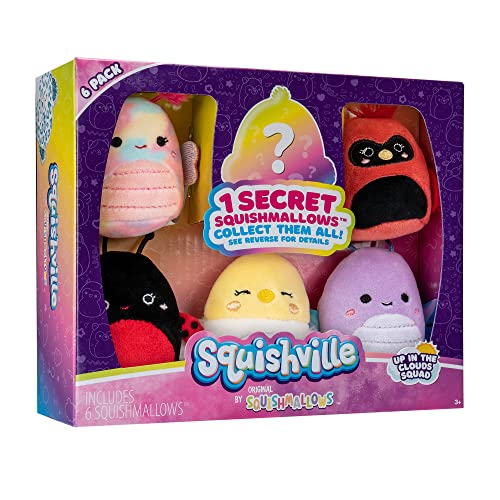 Squishville by Original Squishmallows Sweet Tooth Squad Plush - 2-Inch Bernice, Chanel, Cinnamon, Carmelita, Maya & Clara Plush - Toys for Kids