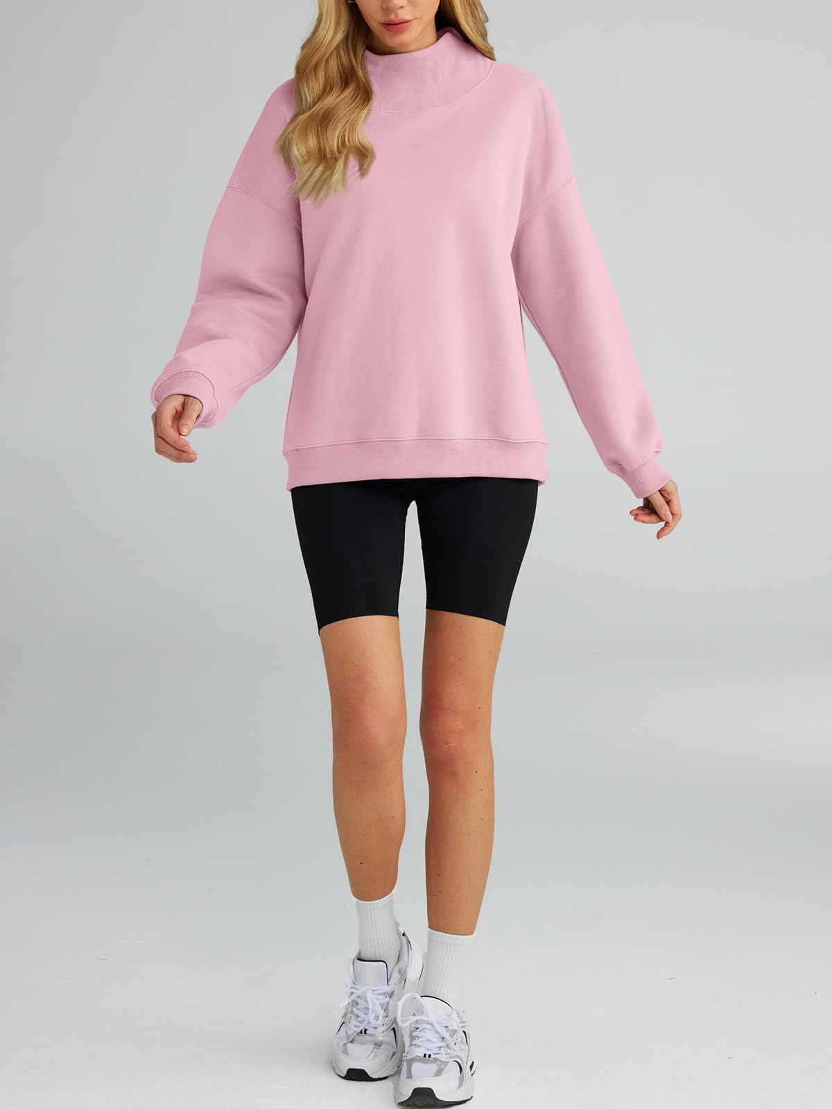 Trendy Queen Womens Oversized Sweatshirts Turtleneck Pullover Long Sleeve Hoodies Tops Fall Outfits 2024 Clothes