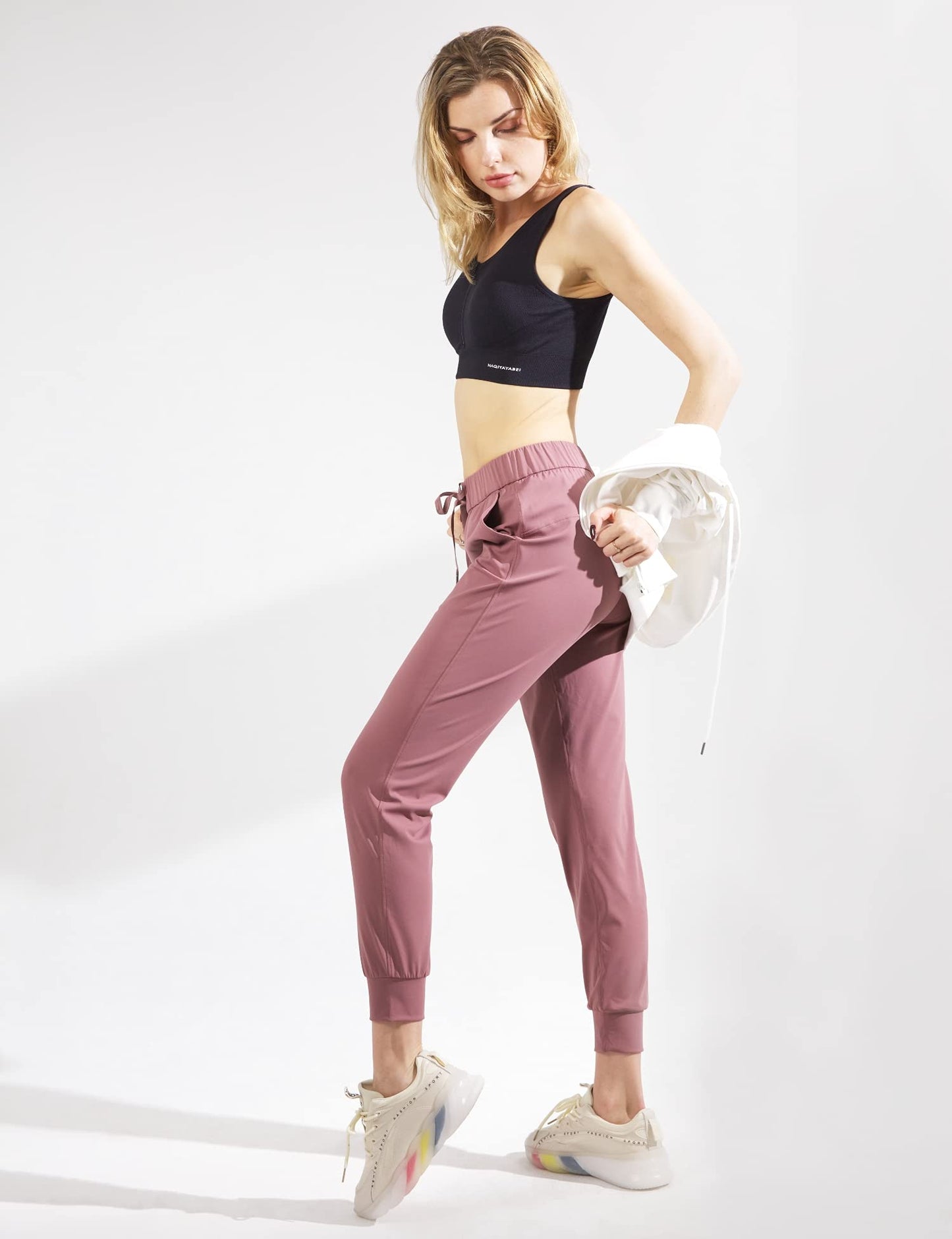 AJISAI Women's Joggers Pants Drawstring Running Sweatpants with Pockets Lounge Wear