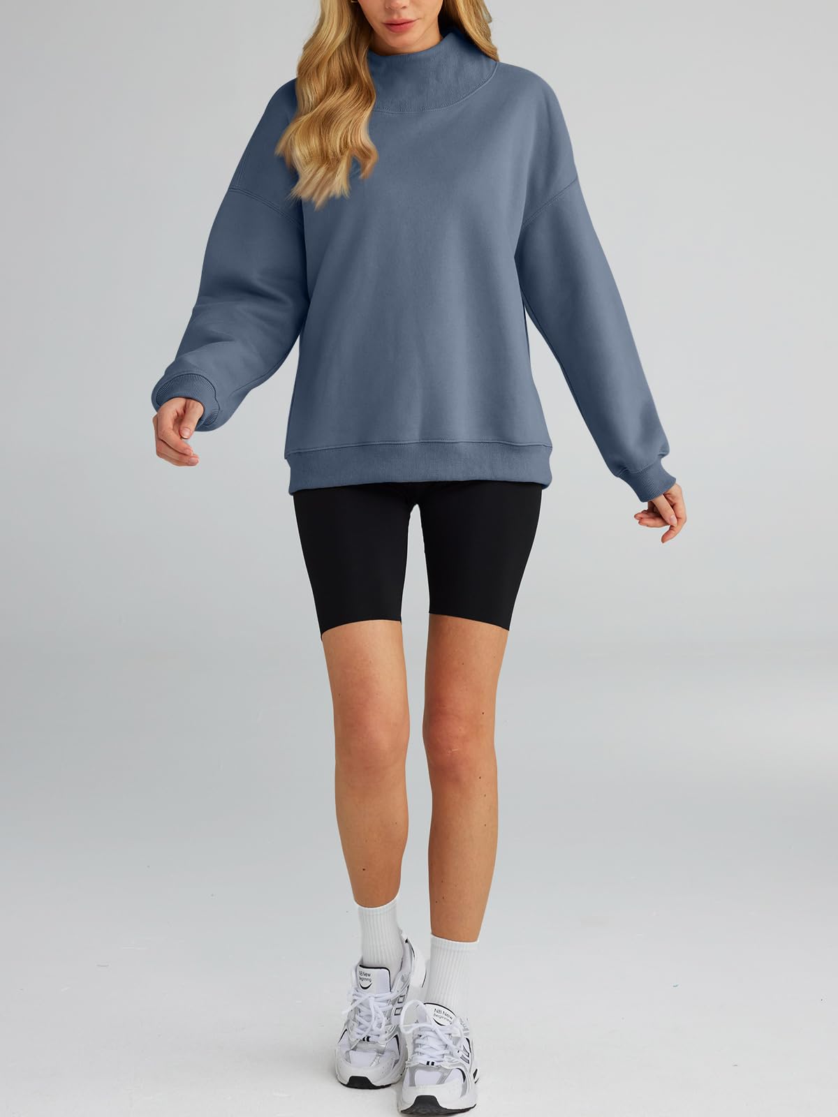 Trendy Queen Womens Oversized Sweatshirts Turtleneck Pullover Long Sleeve Hoodies Tops Fall Outfits 2024 Clothes