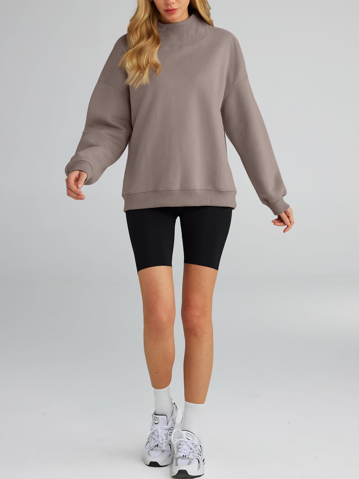 Trendy Queen Womens Oversized Sweatshirts Turtleneck Pullover Long Sleeve Hoodies Tops Fall Outfits 2024 Clothes