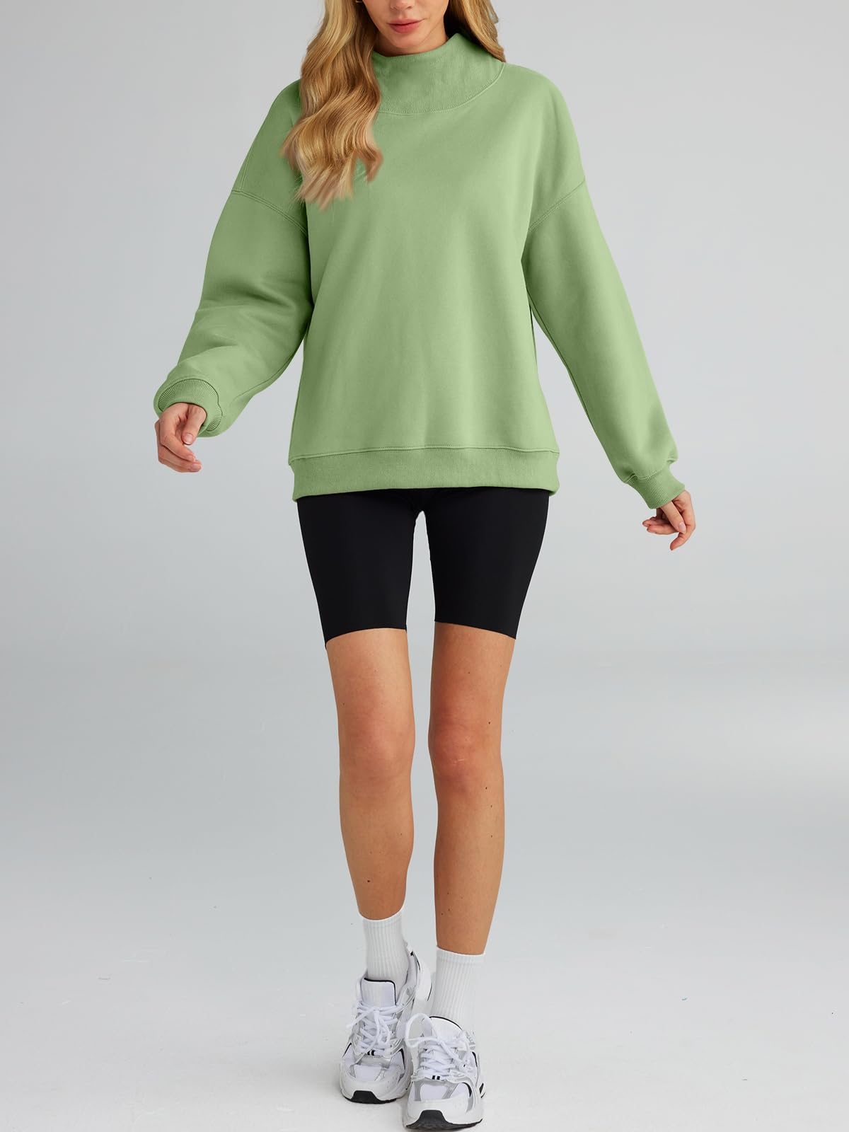 Trendy Queen Womens Oversized Sweatshirts Turtleneck Pullover Long Sleeve Hoodies Tops Fall Outfits 2024 Clothes