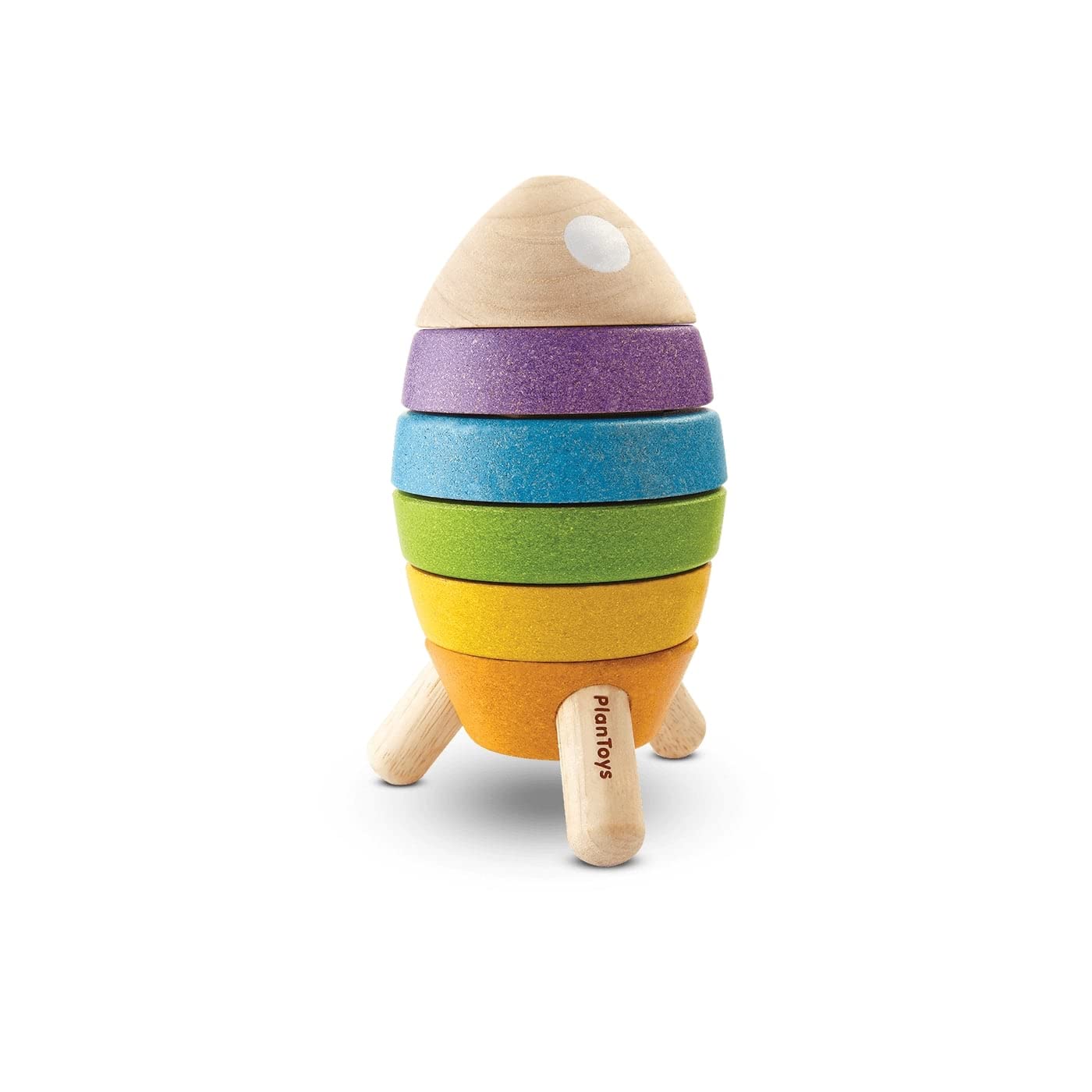 PlanToys Stacking Toys Tree Set - Chemical-Free Toddler Toys Featuring 9 Wooden Pieces