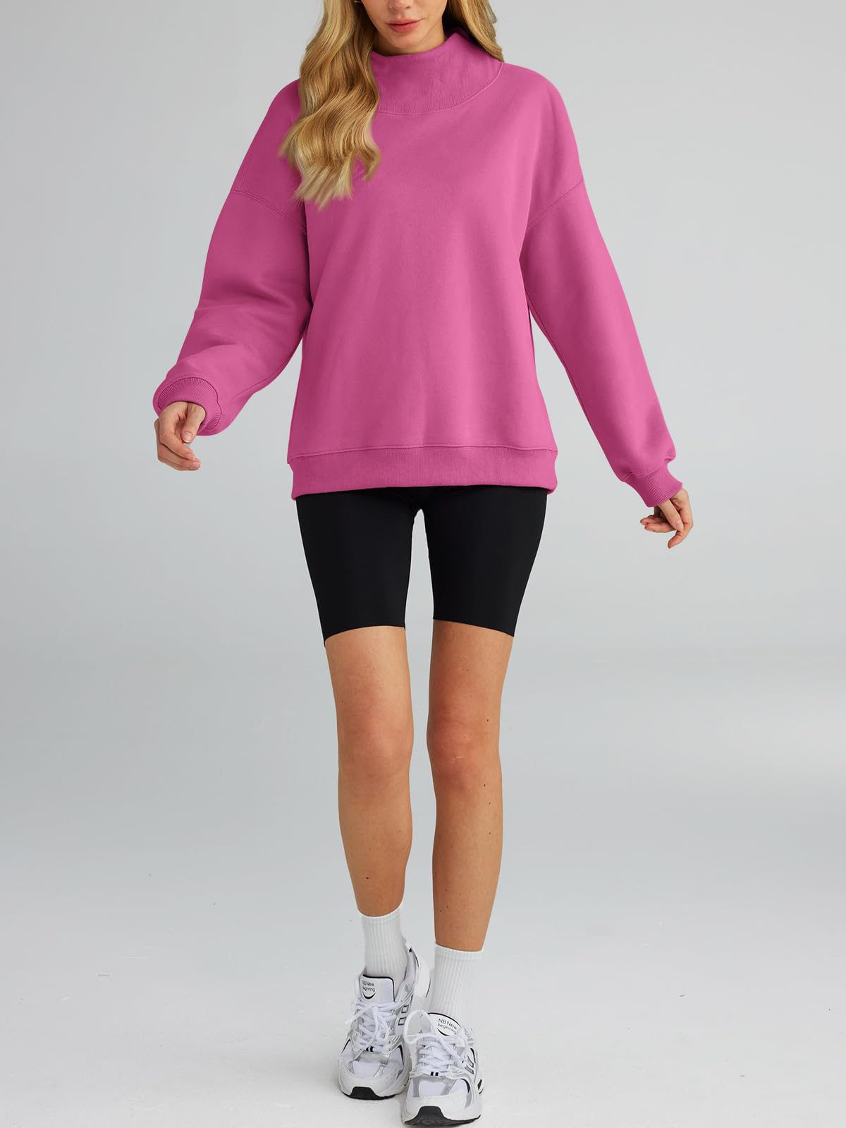 Trendy Queen Womens Oversized Sweatshirts Turtleneck Pullover Long Sleeve Hoodies Tops Fall Outfits 2024 Clothes